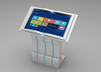 Electronic book-turning and song-ordering machine touch screen 3d model