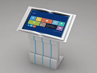 Electronic book-turning and song-ordering machine touch screen 3d model