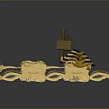 Pyramid Hexagon Pyramid Cultural Relics Building Ancient Architectural Items 3d model