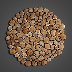 Log Wall Decorations 3d model