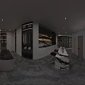 Modern Retail Store Interior With Wooden Display Shelves Product Arrangements And Bright Lighting