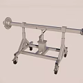 Heavy Duty Metal Equipment Stand With Wheels And Shaft Components
