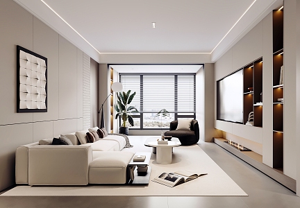 modern living room 3d model