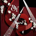 Red Themed Wedding Stage Decor With Musical Note And White Red Flowers