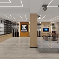 Specialty Store Interior With Drum Set TV Displays And Modern Showcase Cabinets