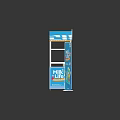 Blue Milk Life Promotion Stand With Product Displays And Brand Logo