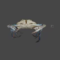 Realistic 3D Rendering Of Blue Spotted Crab With Extended Claws And Legs