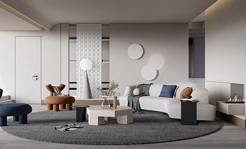 modern living room 3d model