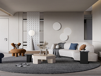 modern living room 3d model