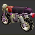 Stylish Red And Black Motorcycle With Black Seat Red Body And Black Wheels