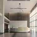 Modern Hall Office Lobby Hotel Lobby Public Space Second Floor Space 3d model