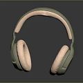 Modern Over Ear Headphones With Pink Ear Cushions Headband And Metallic Body