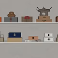 New Chinese Storage Box Storage Box 3d model