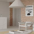 Modern Cream White Sofa And Coffee Table Combination For Warm Cozy Living Room Interior