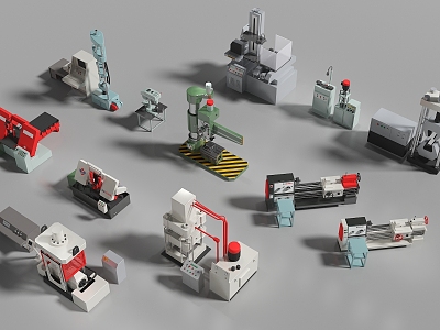 modern industrial equipment plant equipment 3d model