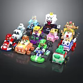 Lego Kart Toys With Cartoon Characters In Assorted Colors And Designs