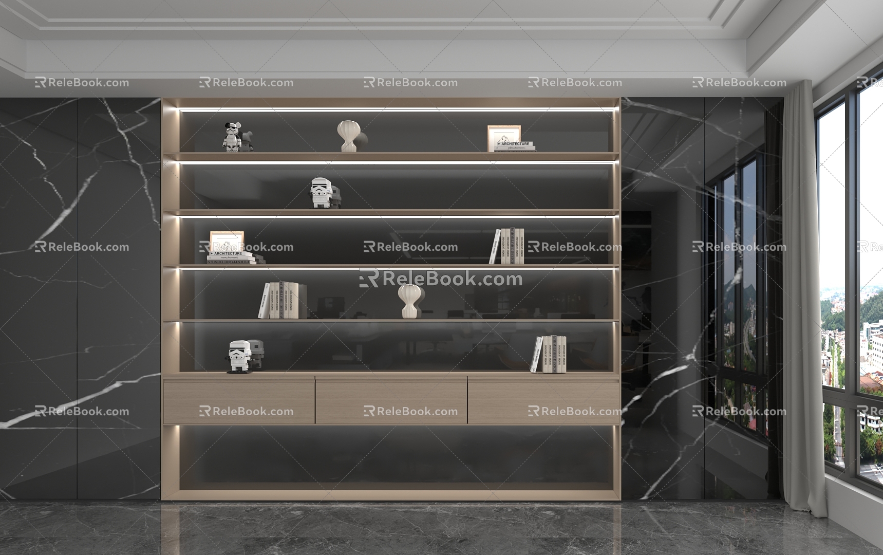 Modern Storage Cabinet Rack 3d model