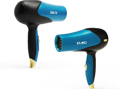 Modern CAVIFE Hair Dryer With Blue Black Design And Ergonomic Handle For Daily Use 3d model