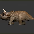 Cute Triceratops Toy With Big Eyes Playful Pose And Detailed Skin Texture Features