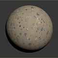 Decorative Sphere With Multicolored Stone Pebbles Handcrafted Surface And Neutral Tone 3d model