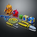 Colorful Toy Robots Play Tools And Building Blocks Set For Kids Fun