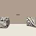 Modern Black and White Zebra Print Bean Bag Chairs for Living Room Decor