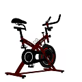 Red Stationary Bike For Home Gym With Adjustable Seat And Flywheel