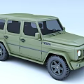 Green Four Door Off Road Car With Rugged Design And Black Tires