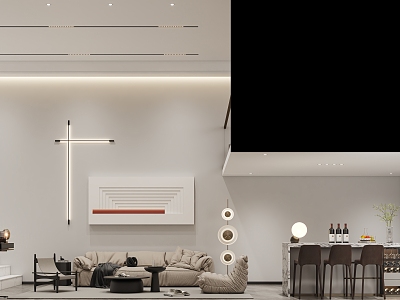 Modern living room model