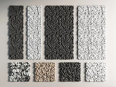 Modern Pebbles Stone Paving Gravel Pebbles Paving Stone Pebbles Tingbu 3d model