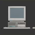 Classic Vintage Desktop Computer System With Monitor Keyboard And Mouse