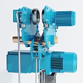 Commercial Electric Hoist Lifting Equipment With Blue Motor And Chain Hook