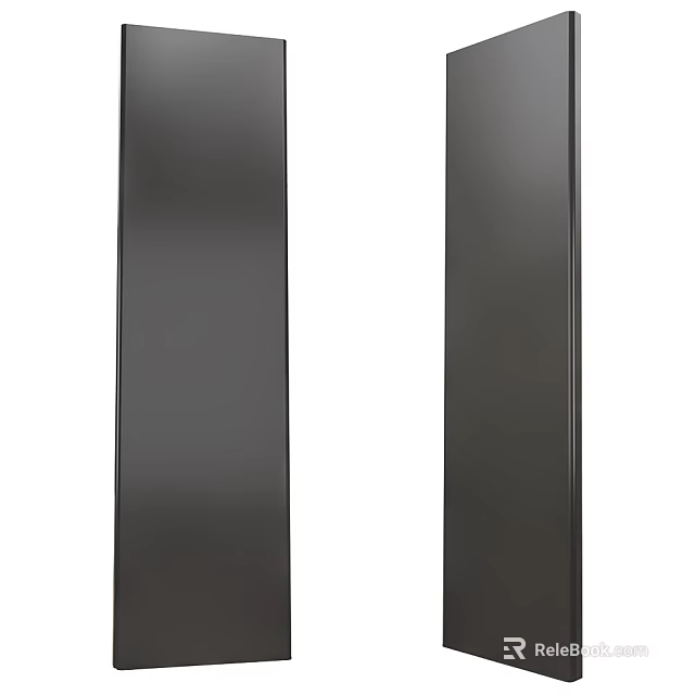 Stylish Dark Gray Radiators For Home Heating 3d model 