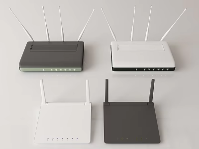 Modern Router 3d model Modern Router 3d model