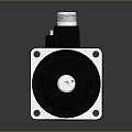 Industrial Motor Equipment With Black Housing Silver Shaft And Side Connector