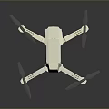 White Modern Drone With Foldable Arms And Four Propellers Design 3d model