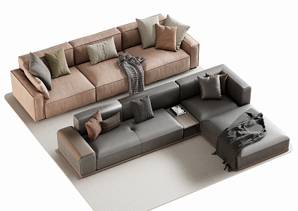 Double sofa Multi-person sofa Corner sofa 3d model