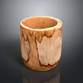 Rustic Handcrafted Wooden Cup Featuring Natural Grain for Daily Household Use