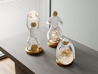 Modern Astronaut Lunar Lamp Astronaut Lunar Table Lamp Astronaut Sculpture Ornaments Table Lamp 3d model