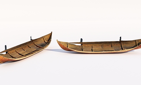 Modern Wooden Boat Old Wooden Boat 3d model