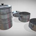 Durable Metal Storage Containers With Stackable Design And Secure Lids For Home