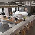 Modern Public Office Space Interior With Conference Table Ergonomic Chairs Wooden Doors And Large Windows