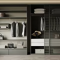 Modern Wardrobe Interior Design With Hanging Clothes Shelves Drawers Handbags And Hats