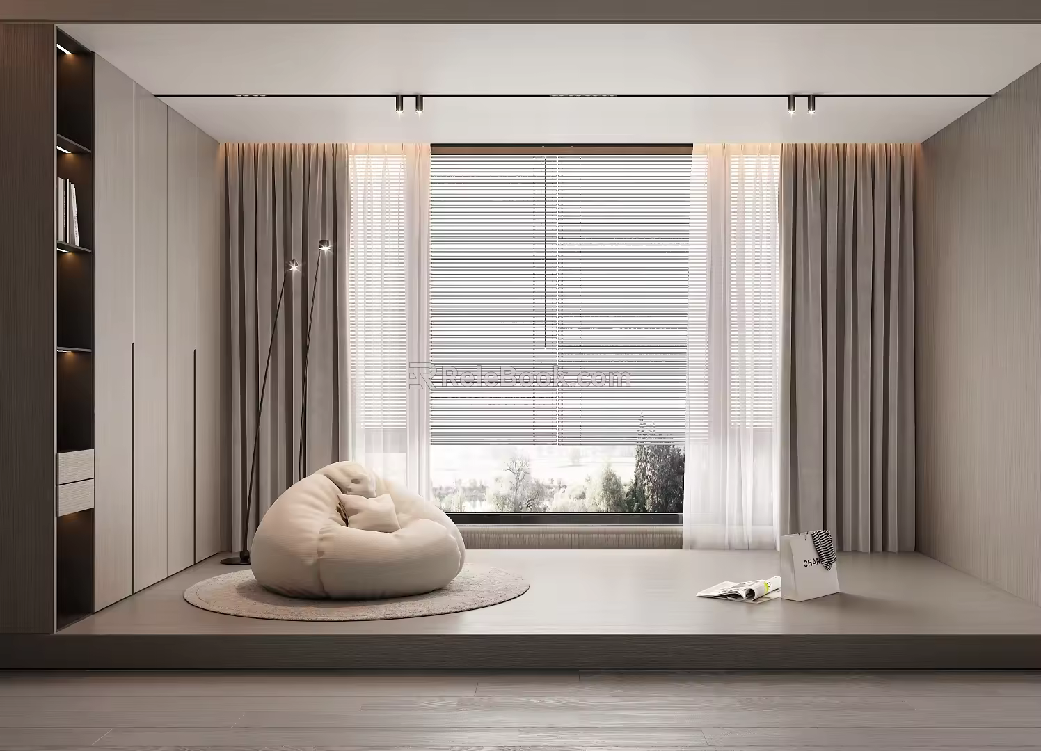 Modern Curtain Combination 3d model