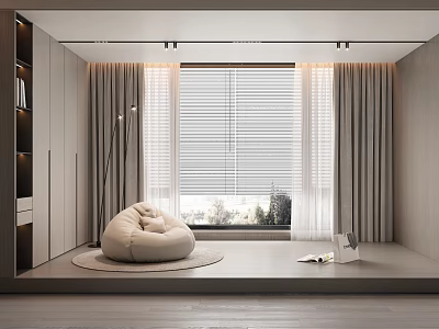 Modern Curtain Combination 3d model