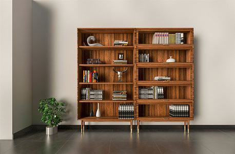 Modern Bookcase Cabinet 3d model