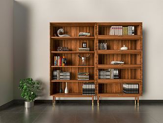 Modern Bookcase Cabinet 3d model