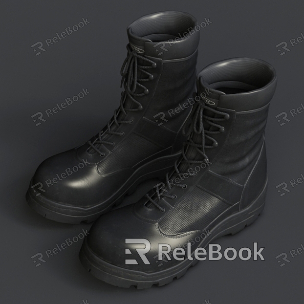 Military Boots Boots Shoes Super Realistic Movie Level Shoes Sub-era Military Boots Soldier Boots Warrior Shoes model