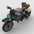 Intricate Building Block Motorcycle Scale Model With Classic Design And Realistic Details