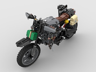 LEGO toy blocks motorcycle 3d model